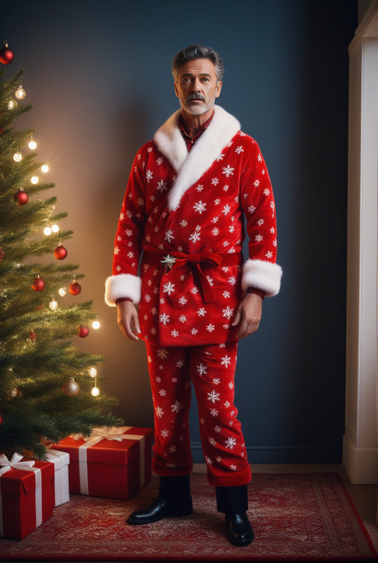 Men's Christmas Snowflake Pajama Set