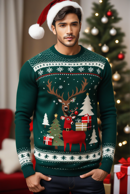 Men's Christmas Reindeer Sweater