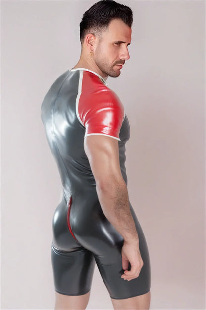 Latex Raglan Sleeve Surfsuit with Contrast Trim Detailing