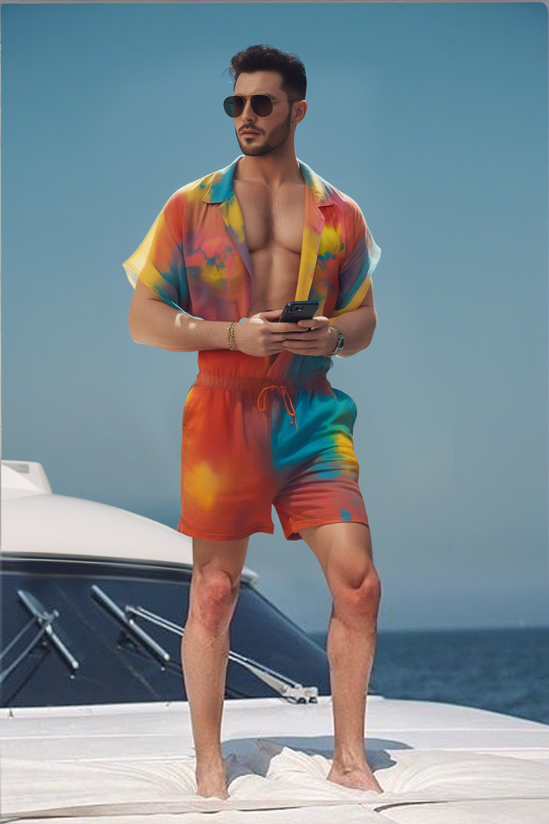 Colorful Beachwear Ensemble