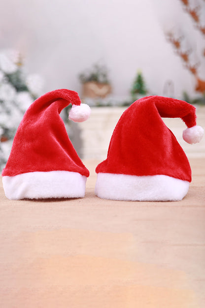 Christmas Santa Hat in Velvet with Fur Trim