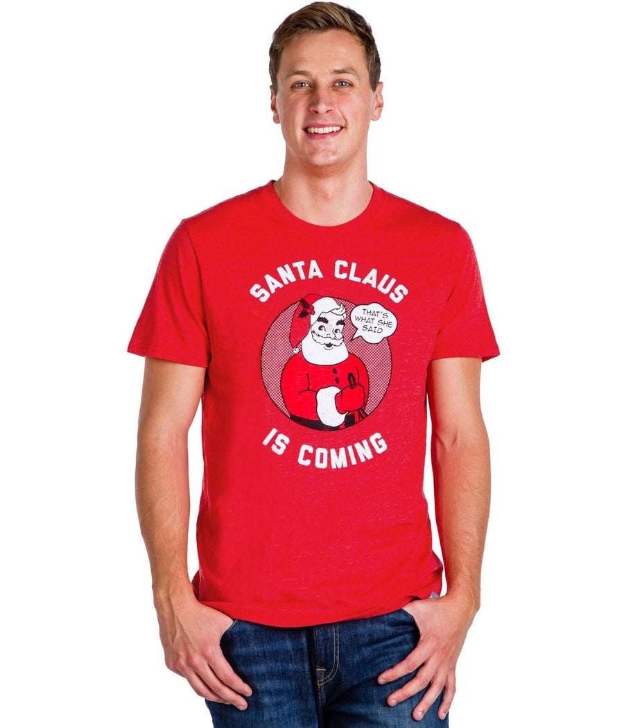 Christmas "Santa Claus is Coming" Men's T-Shirt