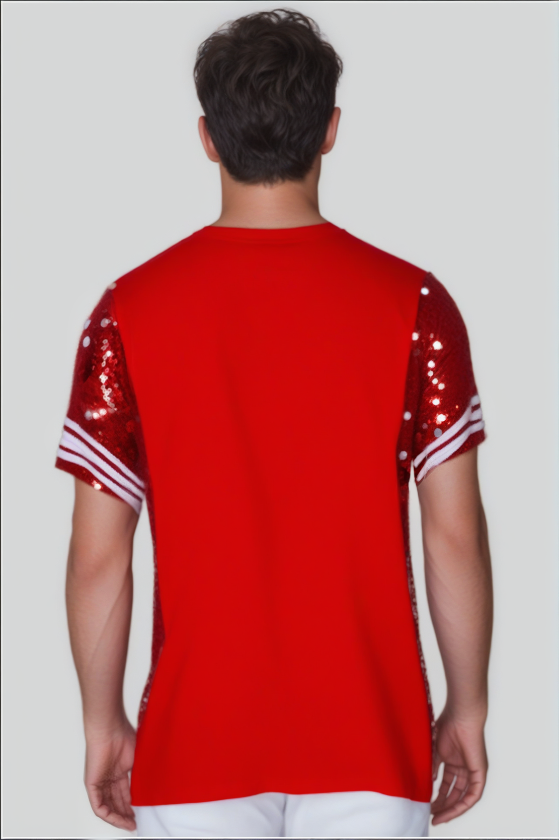 Men's Santa Baby Christmas Sequin Tee