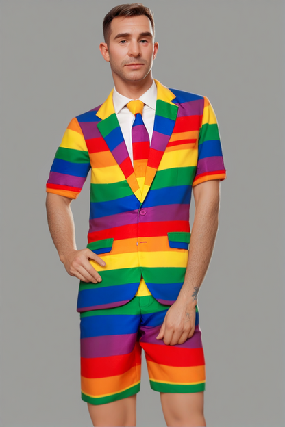 Vibrant Men’s Rainbow Summer Suit by Suitmeister