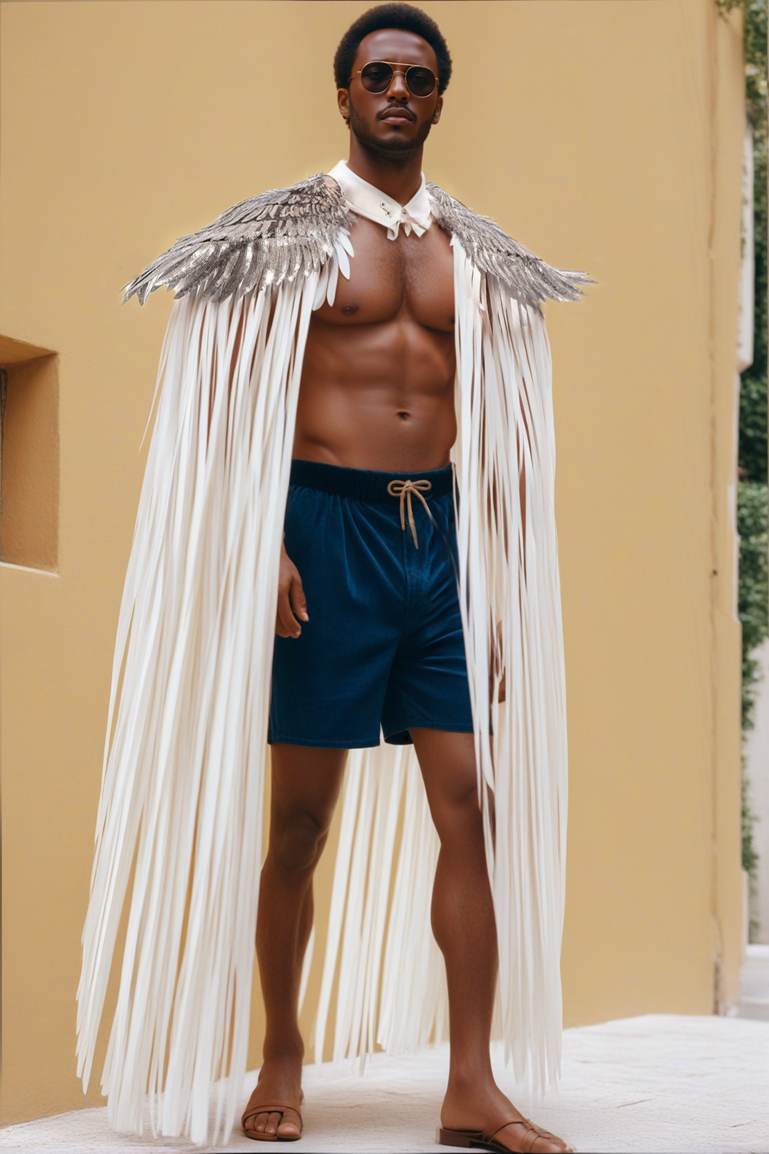 Fabpride Winged Fringe Cape