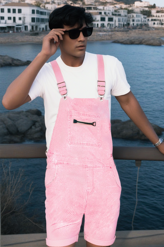 Chic Pink Denim Overalls for a Playful Summer Vibe and Effortless Style