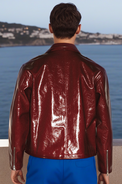 Cherry Vinyl Blouson Jacket