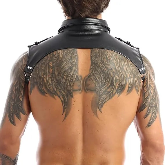 Men's Steampunk Leather Shoulder Armor Harness