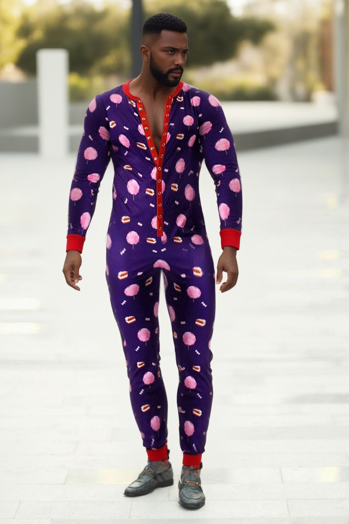 Playful Men's Lounge Onesie