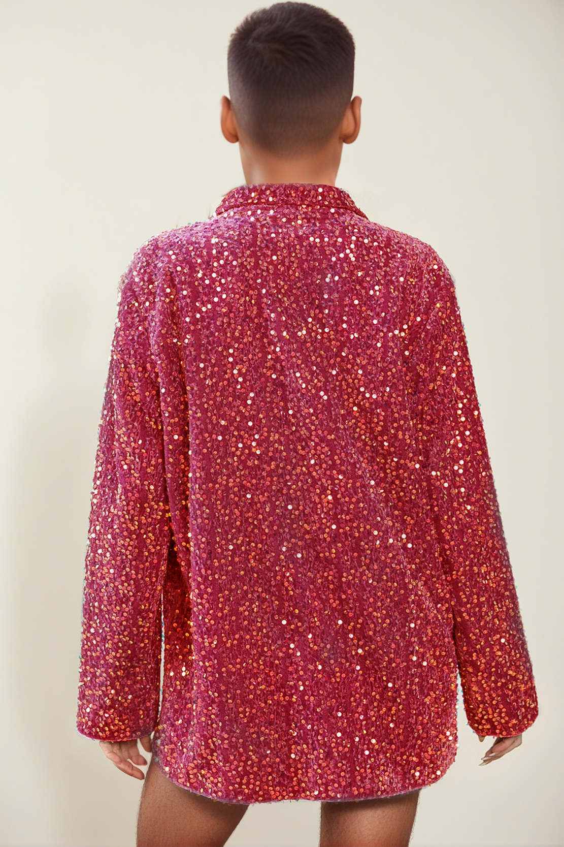 Shimmering Pink Sequin Jacket