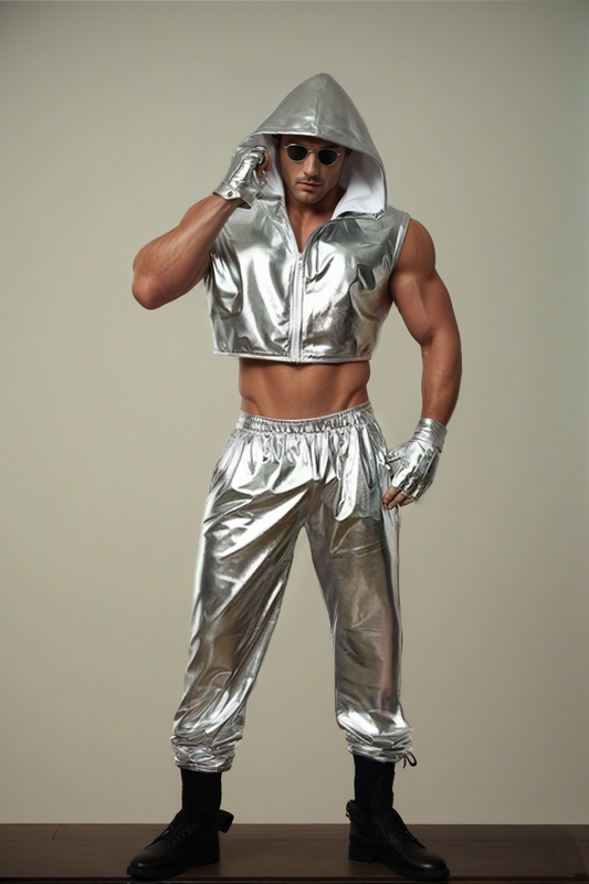 Silver Hip Hop Tech Style Costume Set