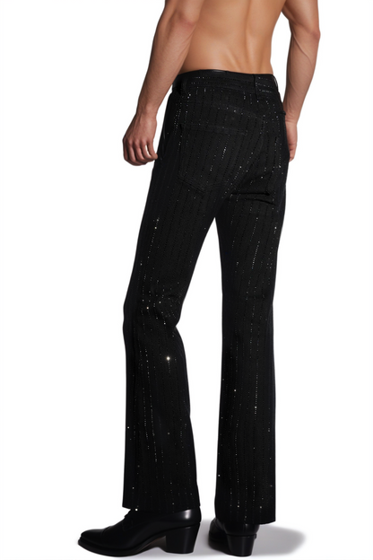 Men's Sparkling Stripe Flared Pants