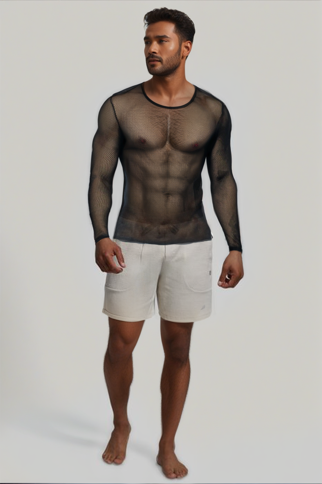 Mesh Long Sleeve T-Shirt