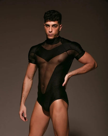 Men's Short Black Bodysuit - Collection