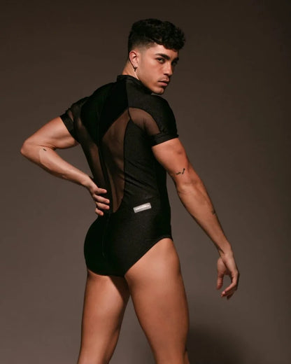 Men's Short Black Bodysuit - Collection