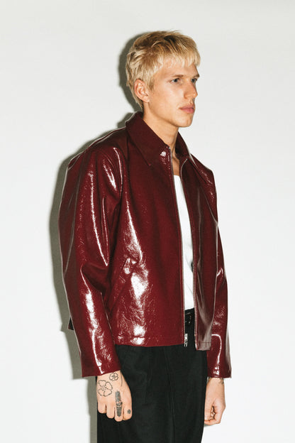 Cherry Vinyl Blouson Jacket