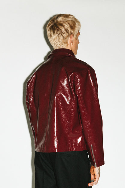 Cherry Vinyl Blouson Jacket