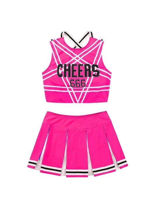 Letter Striped Cheerleading Performance Set