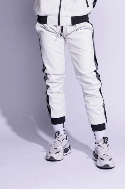 midnight mix & match pants I white/black I vegan leather