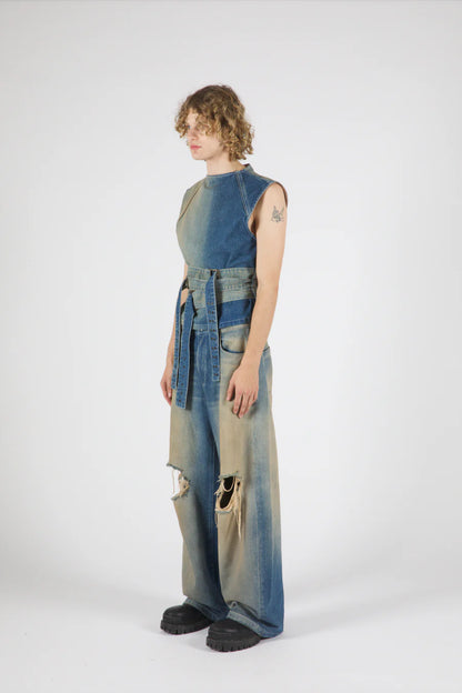 Merle Tint Wash Denim Top