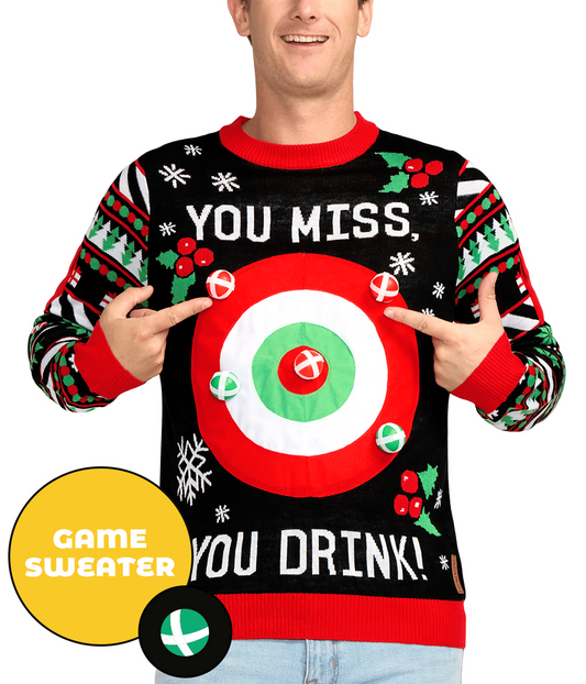 Men's Holiday "Drinking Game" Ugly Sweater