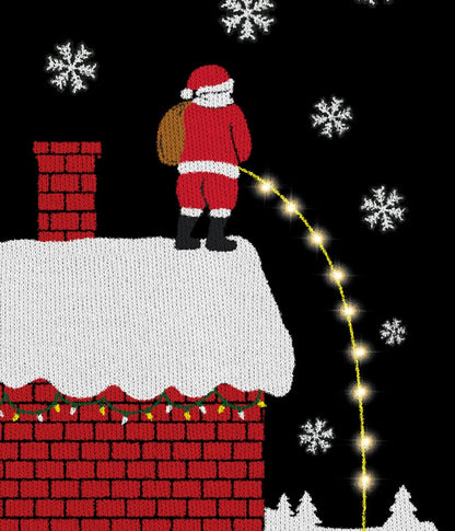 Funny Light-Up "Leaky Roof" Ugly Christmas Sweater for Men