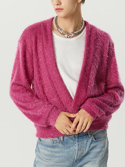 Fashion-Forward Men's Deep V-Neck Pullover