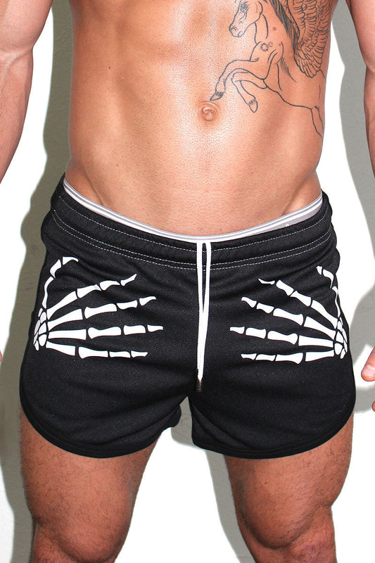 Halloween Skeleton Hand Print Costume Shorts