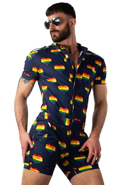 Pride Rainbow Heart Romper