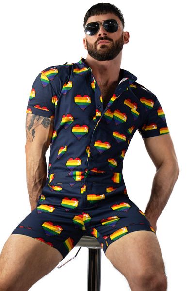 Pride Rainbow Heart Romper