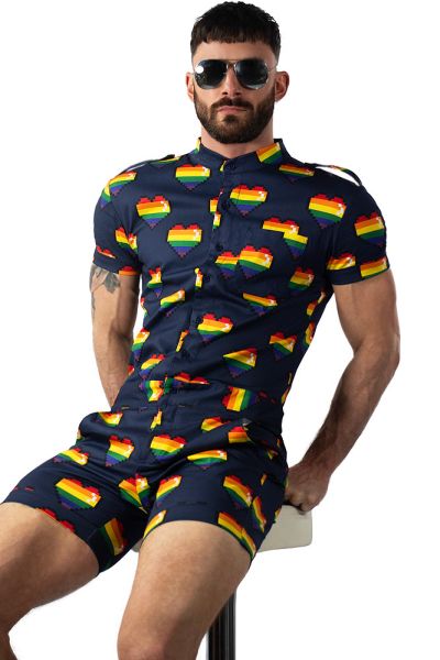 Pride Rainbow Heart Romper