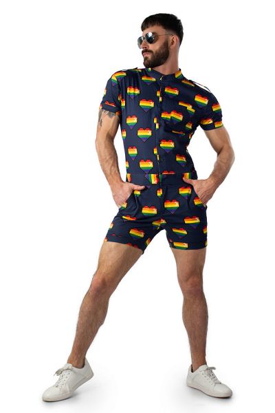 Pride Rainbow Heart Romper