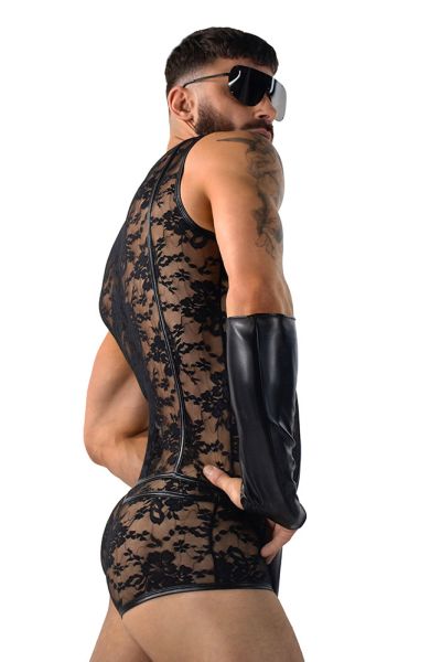 Lace Lingerie Bodysuit with Detachable Pouch